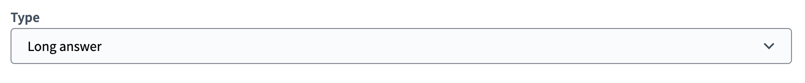 Long answer type - backend